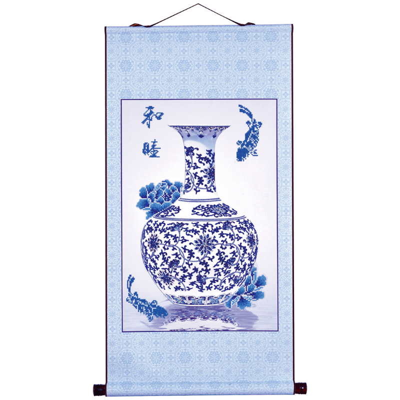 The Diamond Dotz Scroll Oriental Blessing Peace Embroidery Facet Art Kit comes with everything you need to finish the project. It's simple, quick, and enjoyable to do!