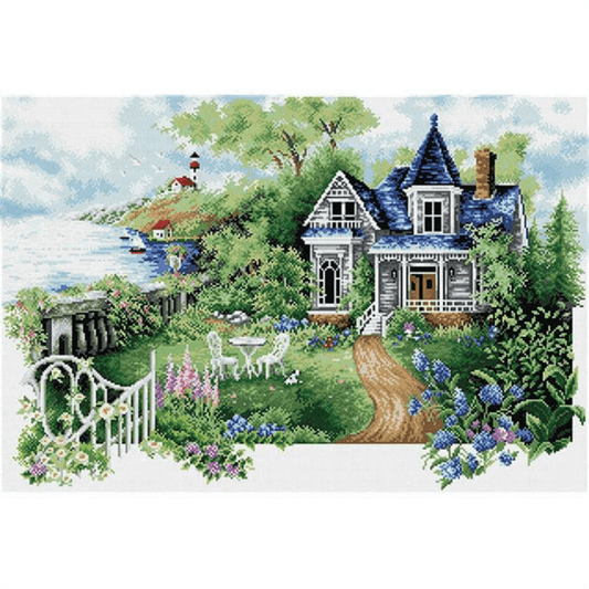 The Diamond Dotz Summer Hideaway 5D Embroidery Facet Art Kit comes with everything you need to finish the project. It's simple, quick, and enjoyable to do!