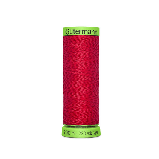 Gutermann Extra Fine Polyester Sewing Thread, 200m Spool #156 Bright Red for sewing projects
