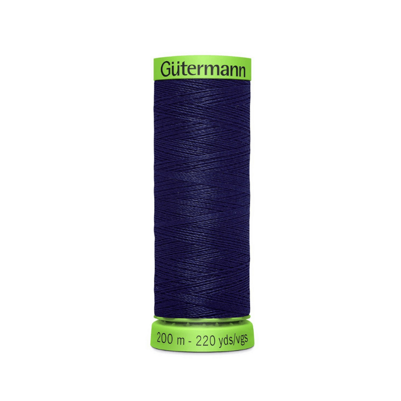 Gutermann Extra Fine Polyester Sewing Thread, 200m Spool #310 Navy Blue for sewing projects