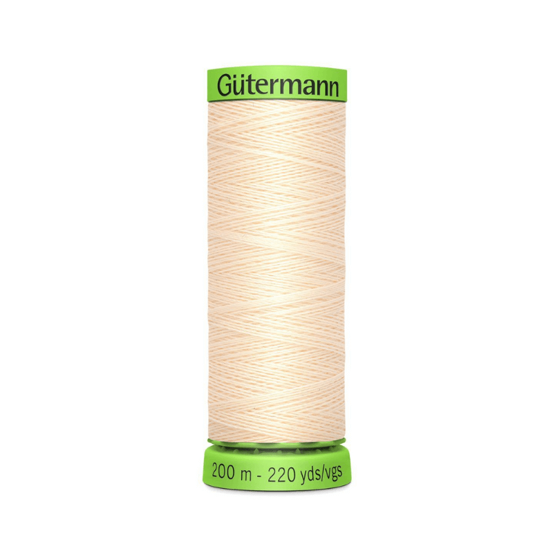 Gutermann Extra Fine Polyester Sewing Thread, 200m Spool #414 Blonde Cream for sewing projects