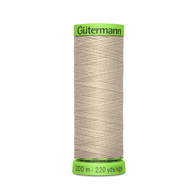 Gutermann Extra Fine Polyester Sewing Thread, 200m Spool #722 Beige for sewing projects