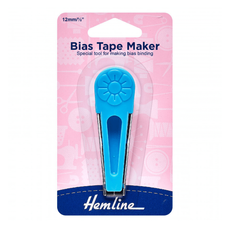 Hemline's Bias Tape Maker is designed to manufacture bias tape strips quickly and effortlessly. To make flawless 6mm bias tape from any fabric, simply put the fabric strip through the bias tape maker and iron on the way out.