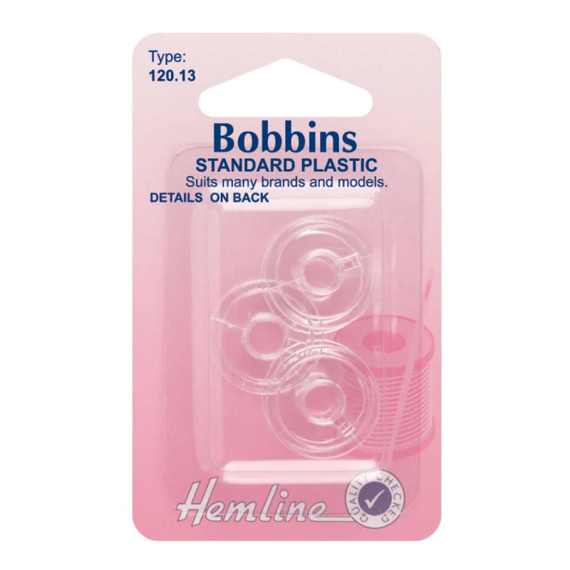 Hemline Bobbin Brother/Singer/Bernette Bobbins for Vertical Front Loading and Drop-In Top Loading Sewing Machines.  There are three pieces in each pack.