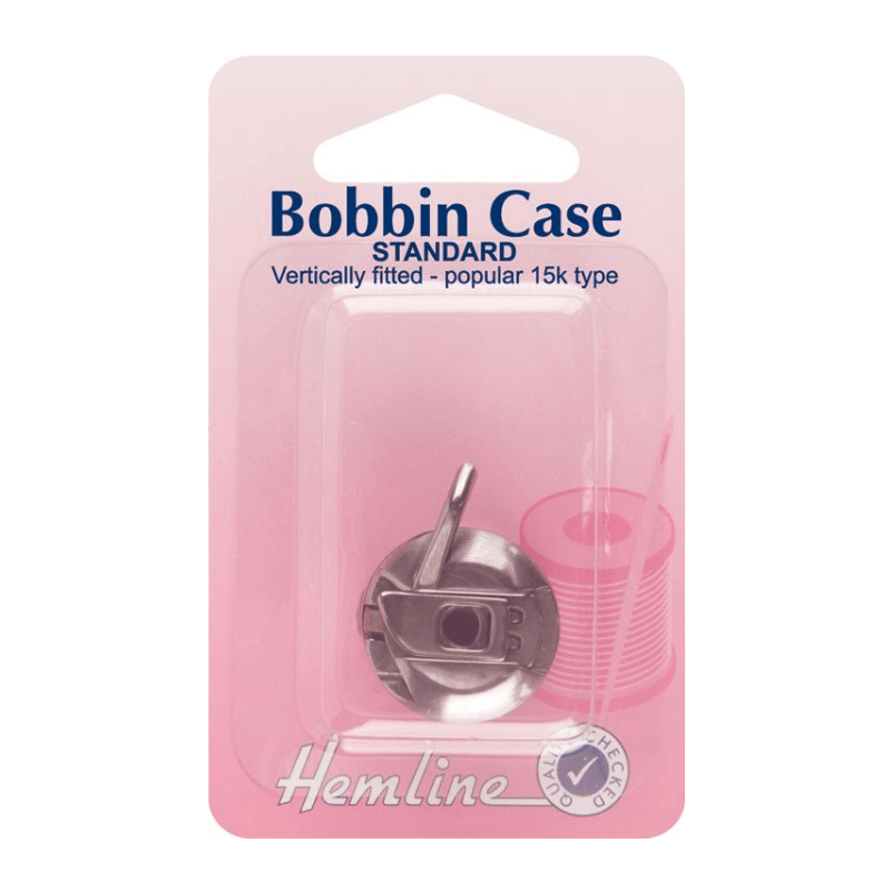This lovely bobbin case is ideal for keeping your bobbins handy.  Standard case for machines that use Universal bobbins of Class 15K.  Most Japanese machines and Berninas with side or front loading bobbins are suitable for vertical loading.