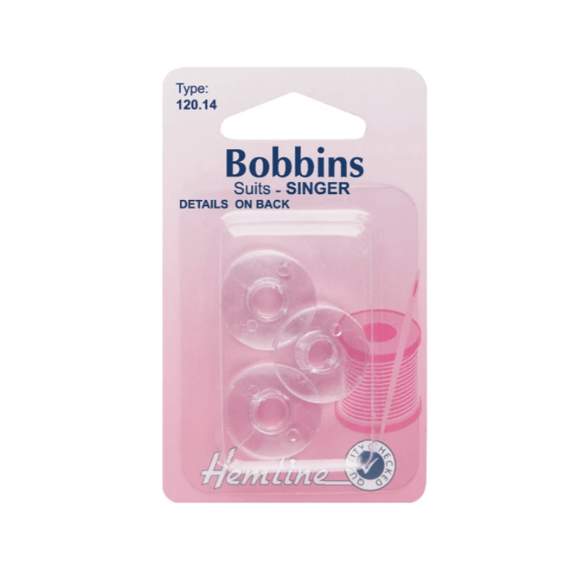 These high-quality Hemline Plastic Bobbins are specifically designed for use in Singer sewing machines with a drop-in bobbin system. When used in your sewing machine, these bobbins produce high-quality stitches and are ideal for replacing damaged or worn bobbins.