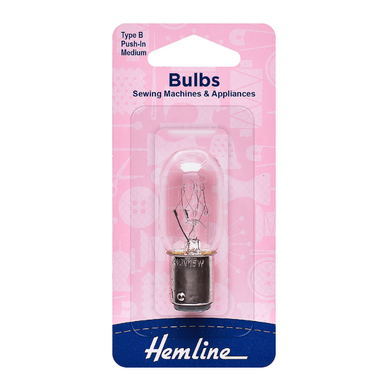 Hemline sewing machine bulb of excellent quality.  Suits Bernina, Singer, Pfaff, Husqvarna etc. For a high amount of illumination, choose a bright bulb.