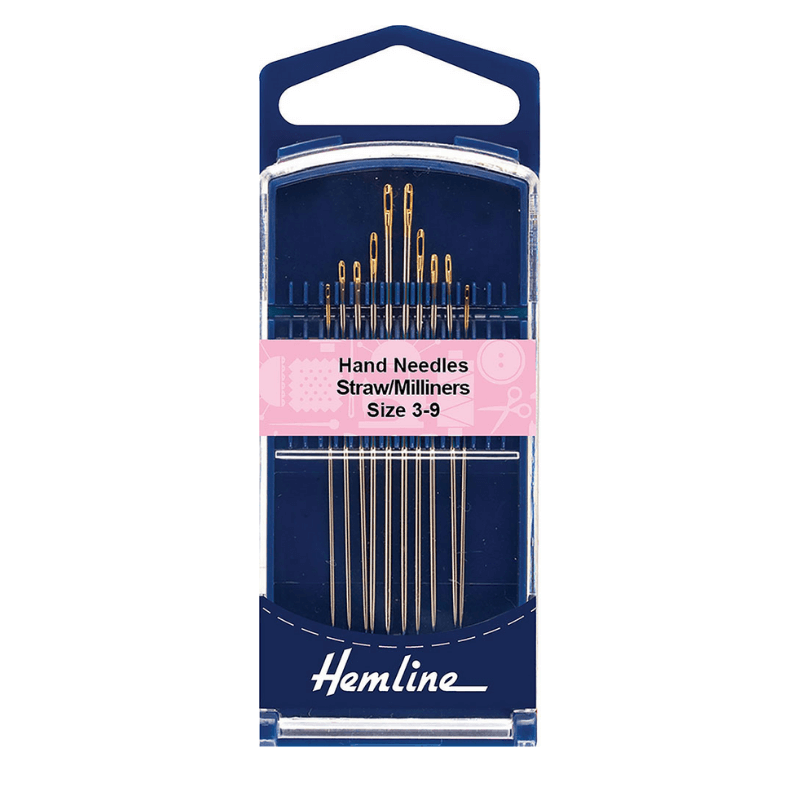 The point of Hemline Straw/Milliner Hand Sewing Needles is sharp. They're long and thin, with very little expansion at the eye, like a piece of straw. Popular for Embroidery work.
