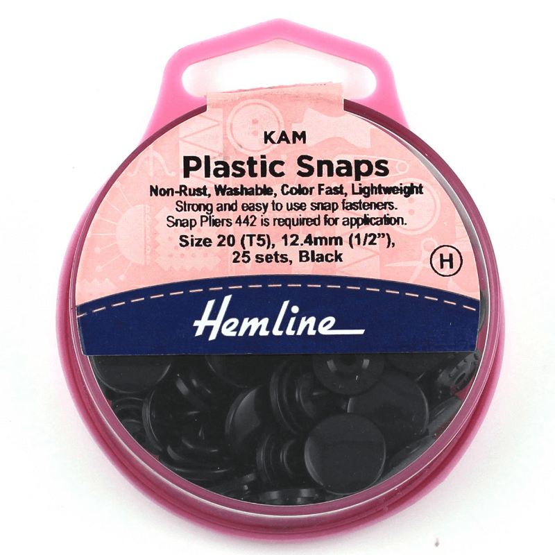 Hemline Hangsell Kam Snap 12.4mm Black
