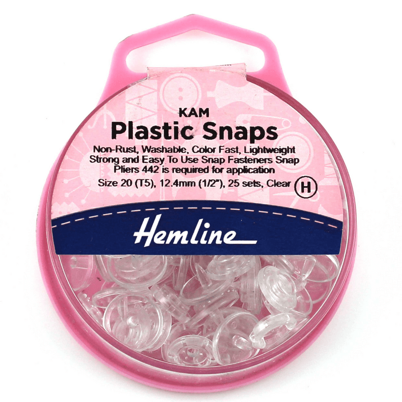 Hemline Hangsell Kam Snap 12.4mm Clear
