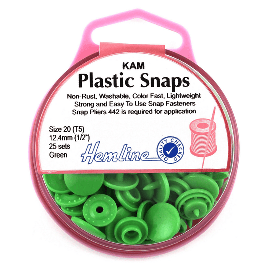 Hemline Hangsell Kam Snap 12.4mm Green