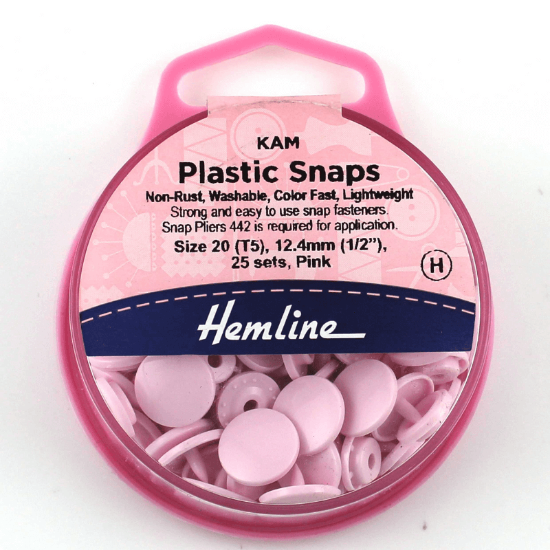 Hemline Hangsell Kam Snap 12.4mm Pink