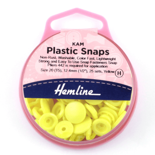 Hemline Hangsell Kam Snap 12.4mm Yellow
