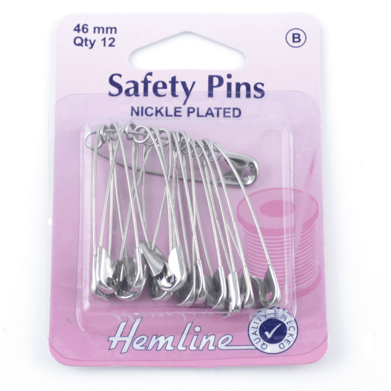 Excellent for sewing, jewellery making, craft projects, and general household use.   Quality safety pins in a handy storage box.  12 pieces.