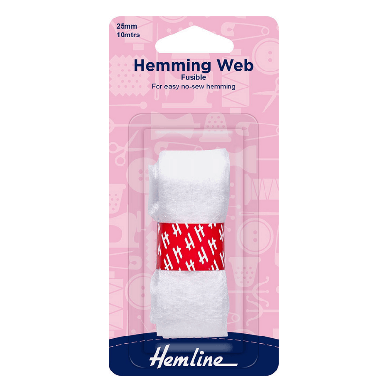 This Hemline Fusible Hemming Web is ideal for easy iron-up hemming! This hemming web is ideal for hems, facings, appliqués, badge and patching.