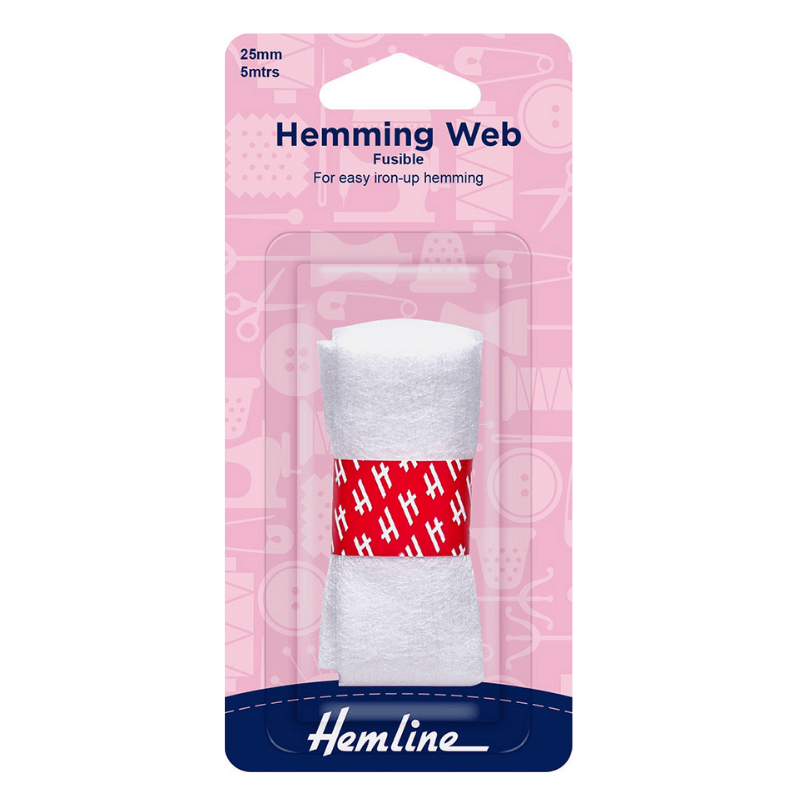 This Hemline Fusible Hemming Web is ideal for easy iron-up hemming! This hemming web is ideal for hems, facings, appliqués, badge and patching.