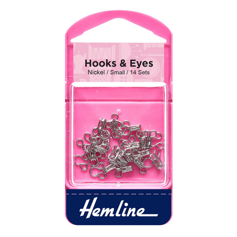 Hemline Hook and Eyes Nickel Size 1