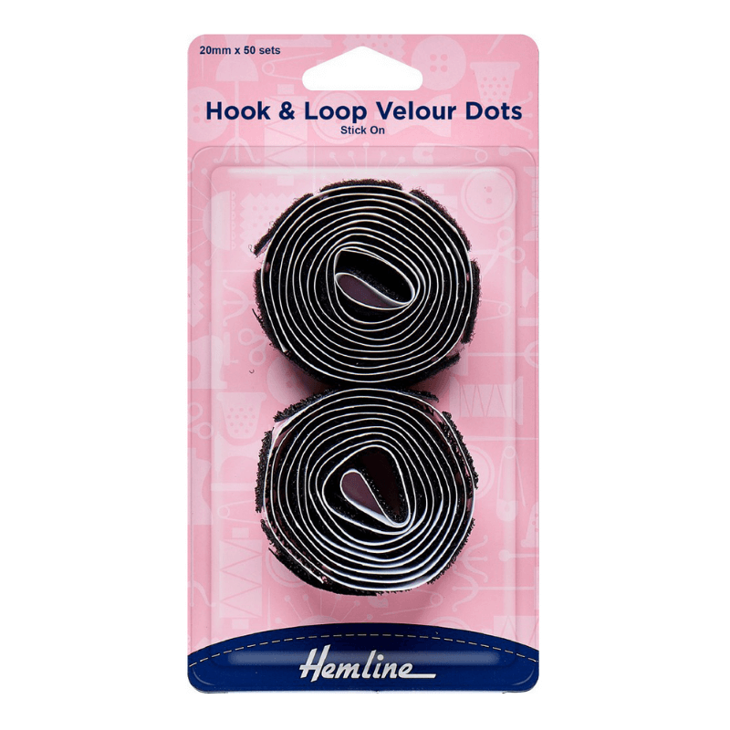 Hemline Hook & Loop Tape / Dots of Superior Quality With Hundreds Of Uses Around The House, In The Car, Outside, And For Crafts, Quick And Easy To Attach