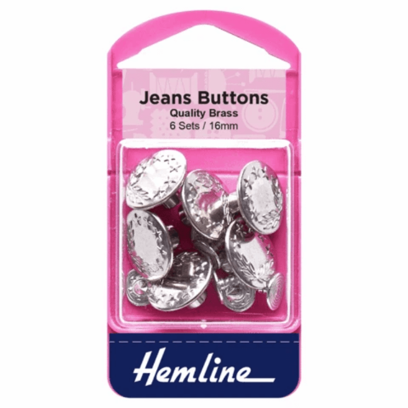 Hemline Jean Buttons Nickel