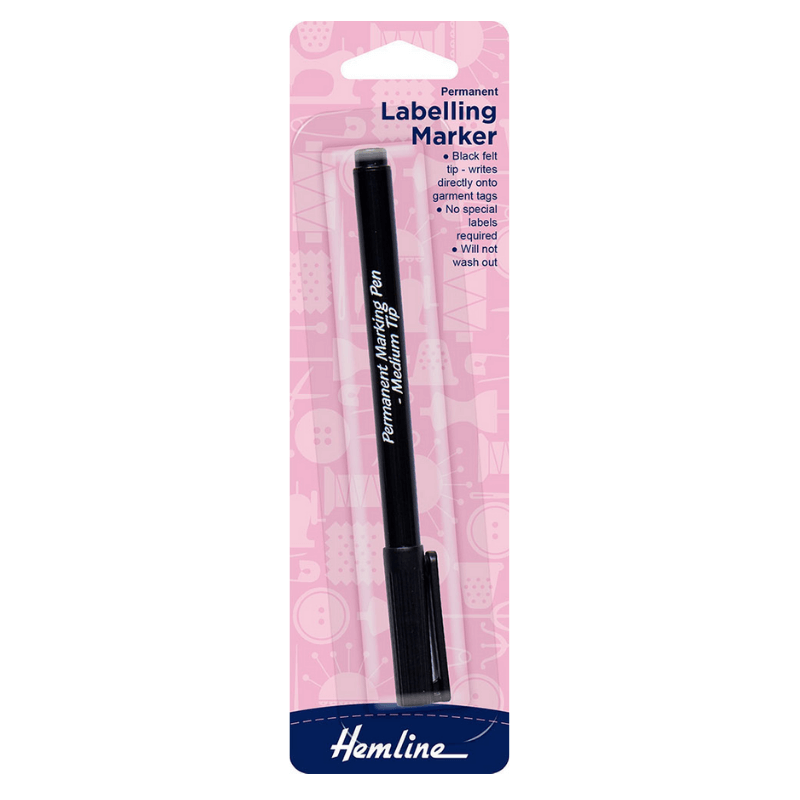 This medium-sized felt tip marker is ideal for marking tags or signing quilts and designs. Marks will not wash out.