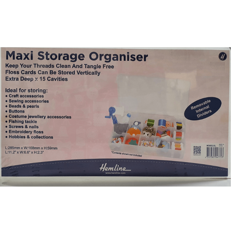 Craft supplies, sewing supplies, beads and pearls, buttons, costume jewellery accessories, fishing tackle, screws and nails, embroidery thread, hobbies, and collections will all benefit from this storage solution. This multi-purpose box is quite useful. Keeps your threads tangle-free and clean.
