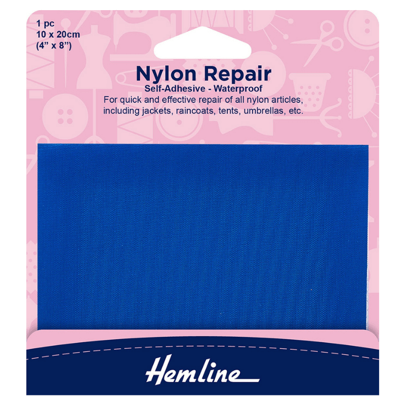 Hemline Nylon Repair Self Adhesive - Waterproof Royal