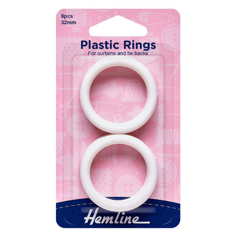 Hemline Plastic Rings 32mm