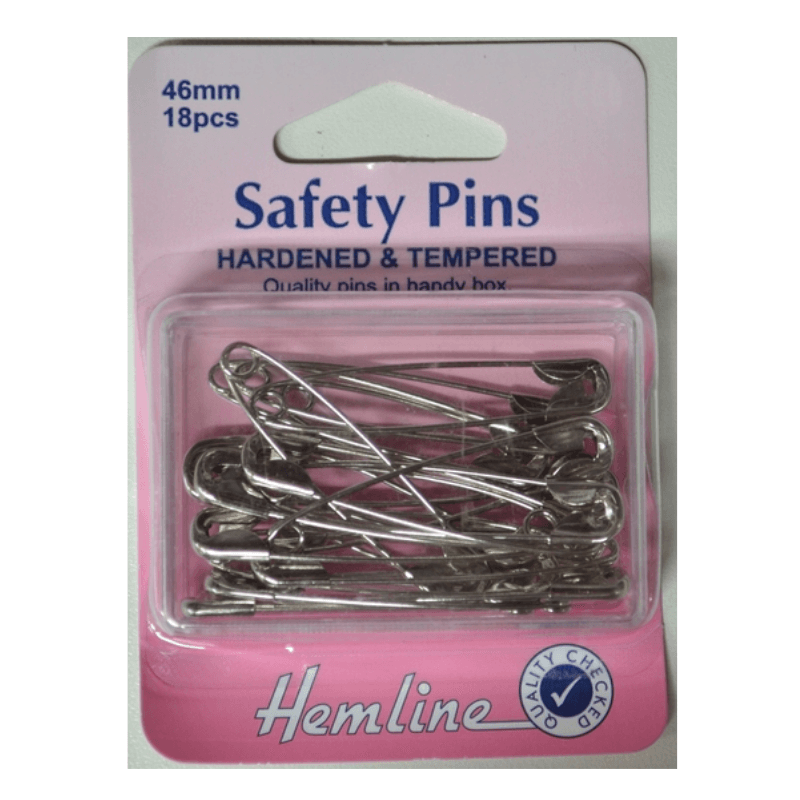 Hemline Safety Pins Hardened & Tempered 46mm