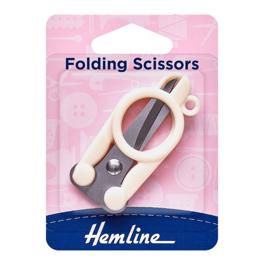 Metal folding scissors from Hemline.  Ideal for carrying in your purse or adding to your keychain when you're on the go.