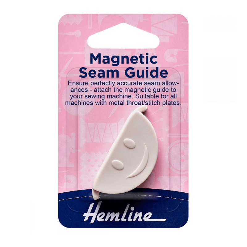 Magnetically attaches to the stitch/throat plate of your machine. Ideal for measuring the width of a seam and using it as a guide for straight stitching.