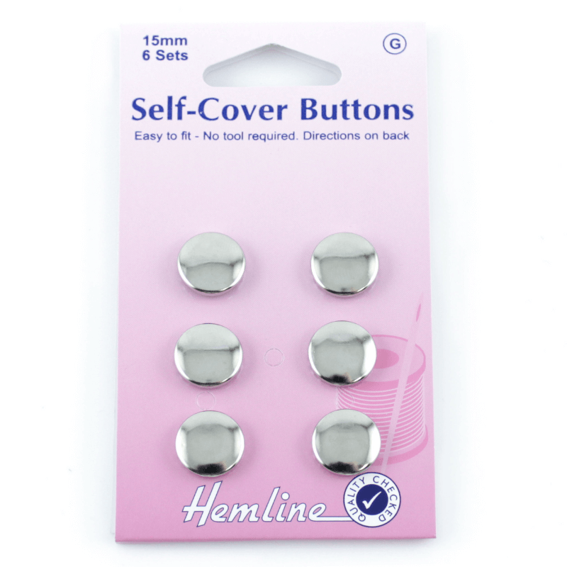 Hemline Self-Cover Buttons 15mm