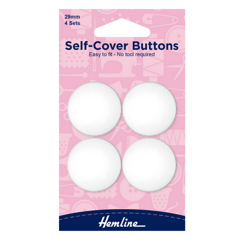 Hemline Self Cover Buttons Plastic 29mm