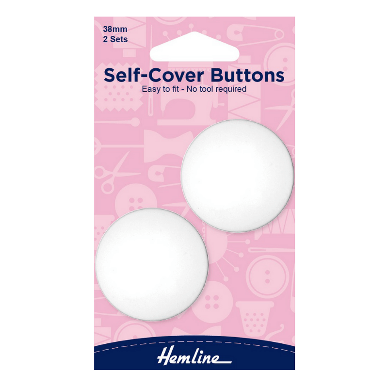 Hemline Self Cover Buttons Plastic 38mm