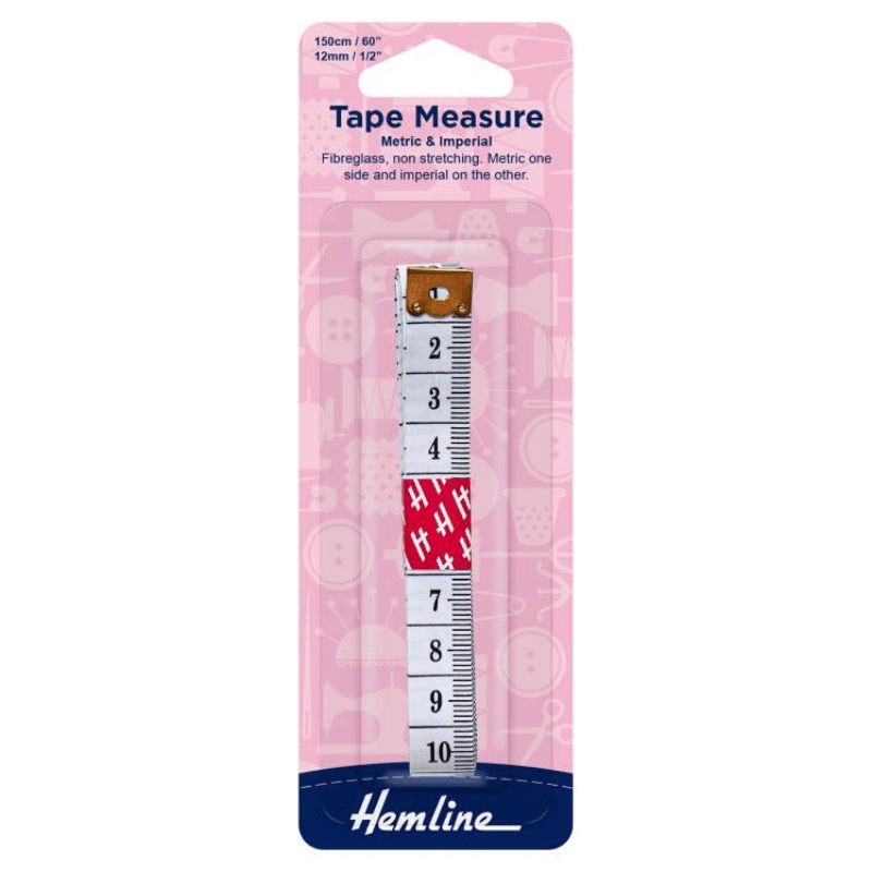 With this Hemline Metric and Imperial Tape Measure, you can easily take accurate measurements. This is a must-have for any sewer, and it belongs in your sewing equipment.