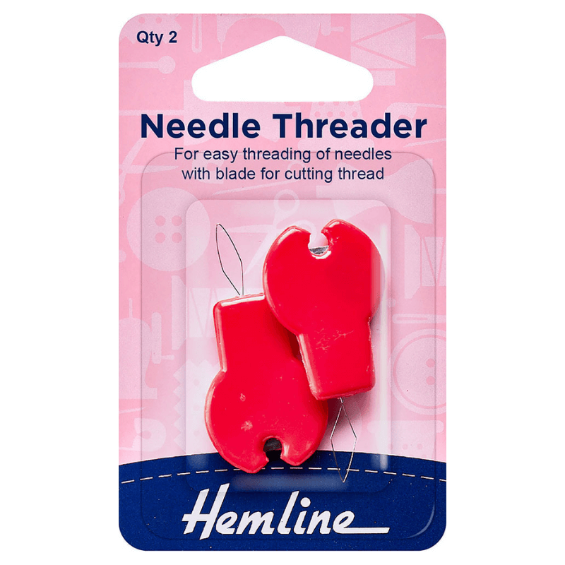 Threading needles with a blade for the cutting thread is a breeze with this tool. Ideal for both hand and machine needles.