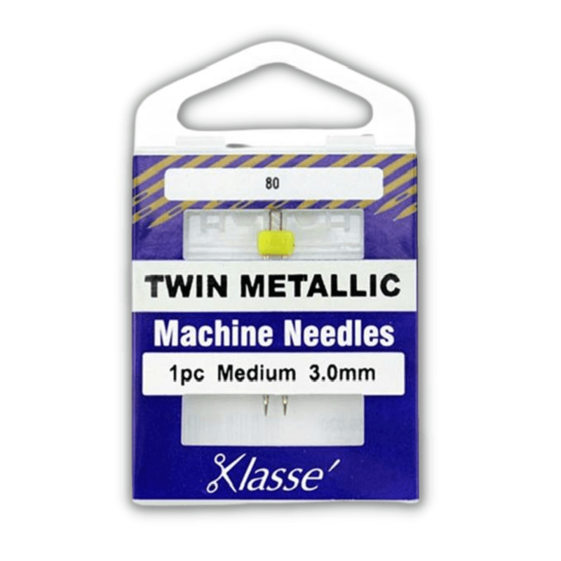 Twin needles are used for practical sewing and decorative sewing such as pintucks, seam finishes and topstitching