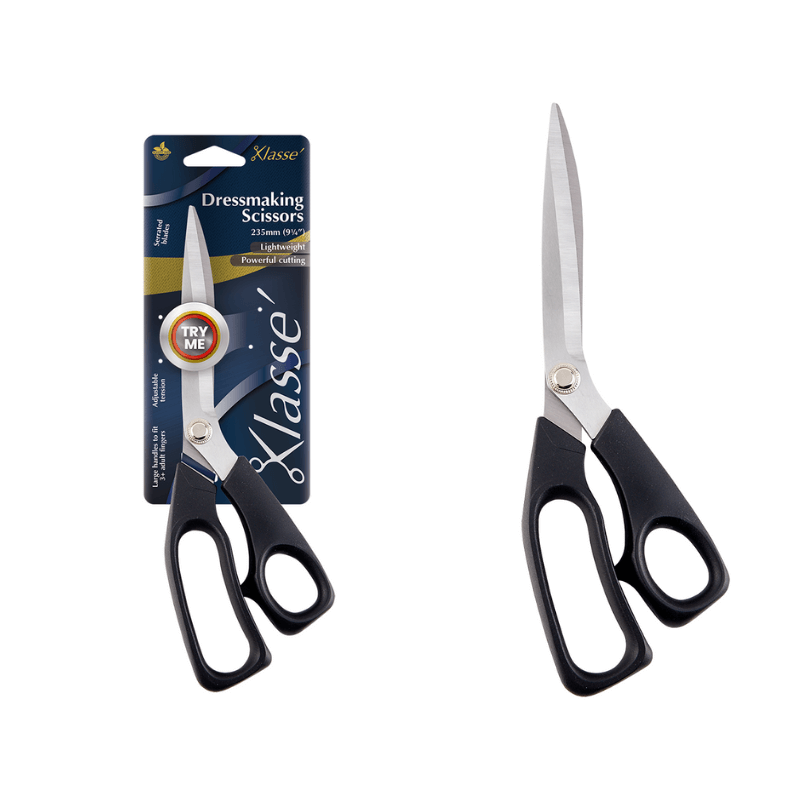 Klasse Scissors Dressmaking Shears has quality serrated blades to grip fabric and prevent slipping when cutting