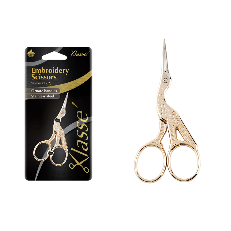 These stork-shaped stitching scissors are of exceptional quality. Any embroiderer's tool kit would benefit from having this sharp, practical, and stylish tool.