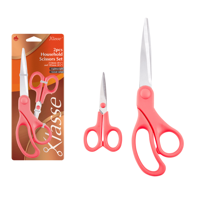 Klasse Household Scissors Set is premium high-quality scissors, made for durability and to be long lasting, also reduces fatique and makes cutting a breeze