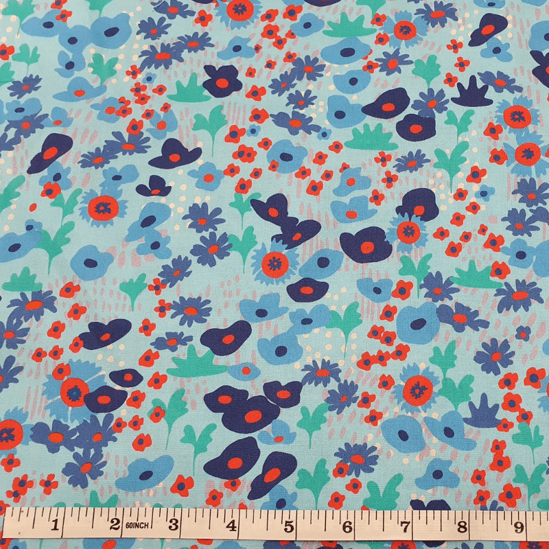 Botanica fabrics are colourful floral prints mixed with textured motifs that convey the rhythm and beat of a garden in bloom, designed by Crystal Manning for Moda Fabrics. 100% cotton fabrics.