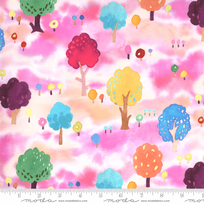 Moda Fabrics Fanciful Forest Pink Petal 33572-16