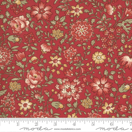 Moda Fabrics Jardin De Fleurs Giveryn Rouge 13894-12