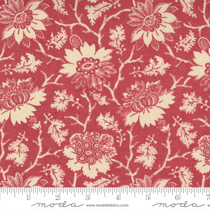 Moda Fabrics La Vie Boheme French Red Carmen Floral 13900-11