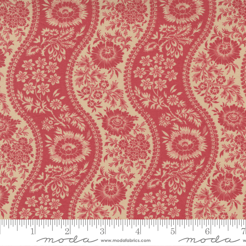 Moda Fabrics La Vie Boheme French Red Athenes Stripe 13901-11