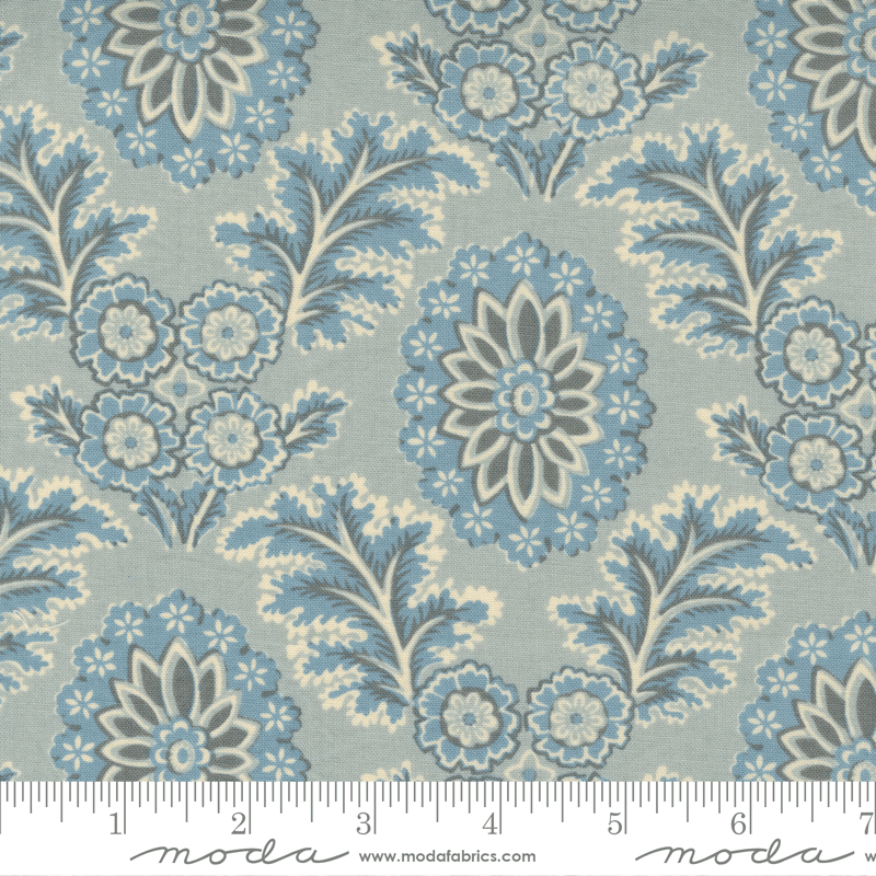 Moda Fabrics La Vie Boheme Ciel Blue Corsaire Floral 13902-16