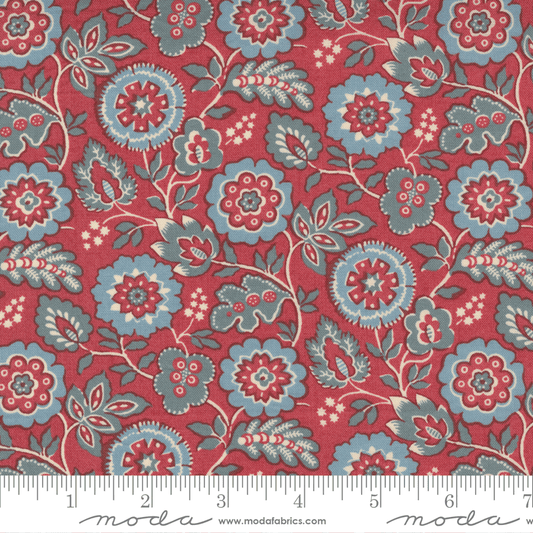 Moda Fabrics La Vie Boheme French Red Roma Floral 13903-11