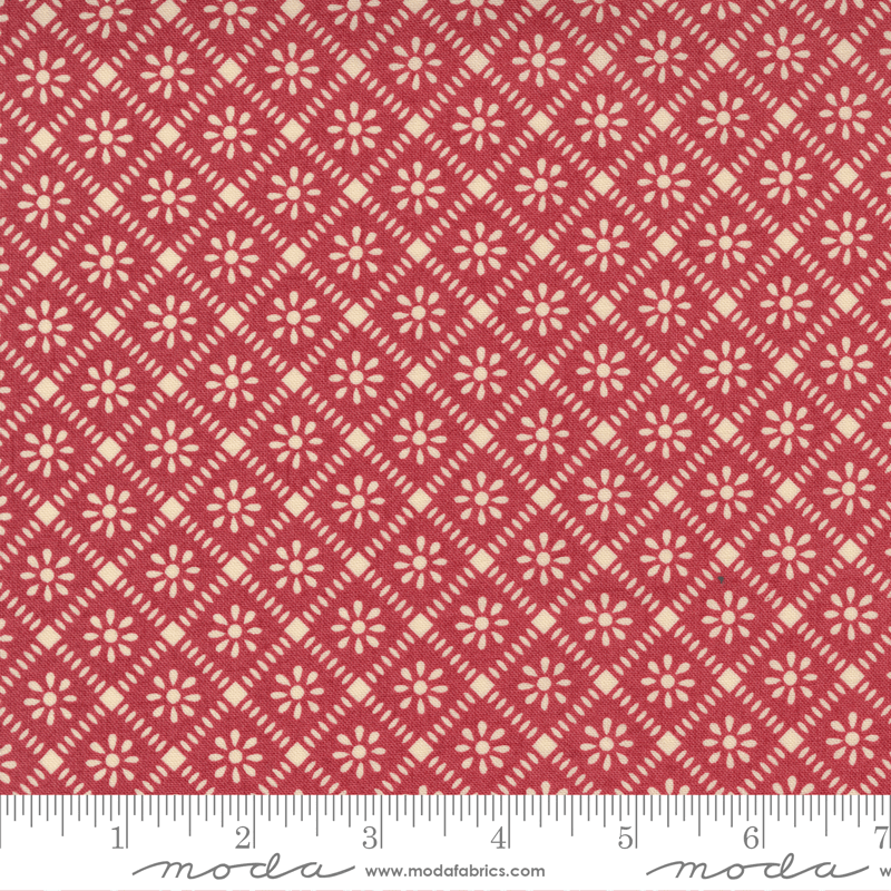 Moda Fabrics La Vie Boheme French Red Moravia Check 13905-11