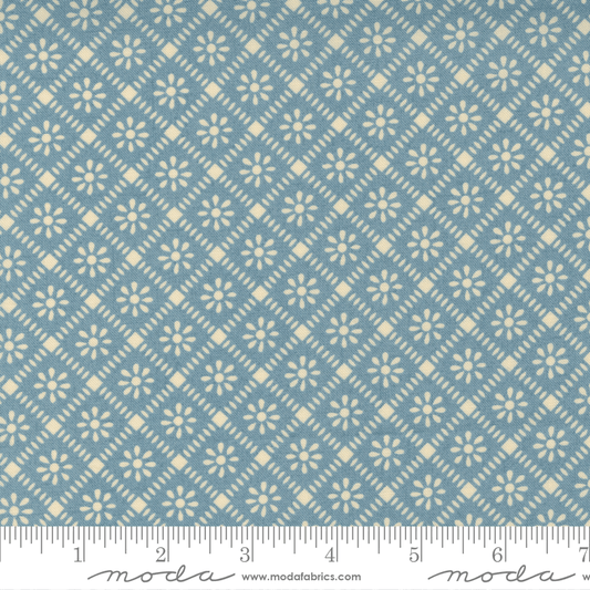 Moda Fabrics La Vie Boheme French Blue Moravia Check 13905-12