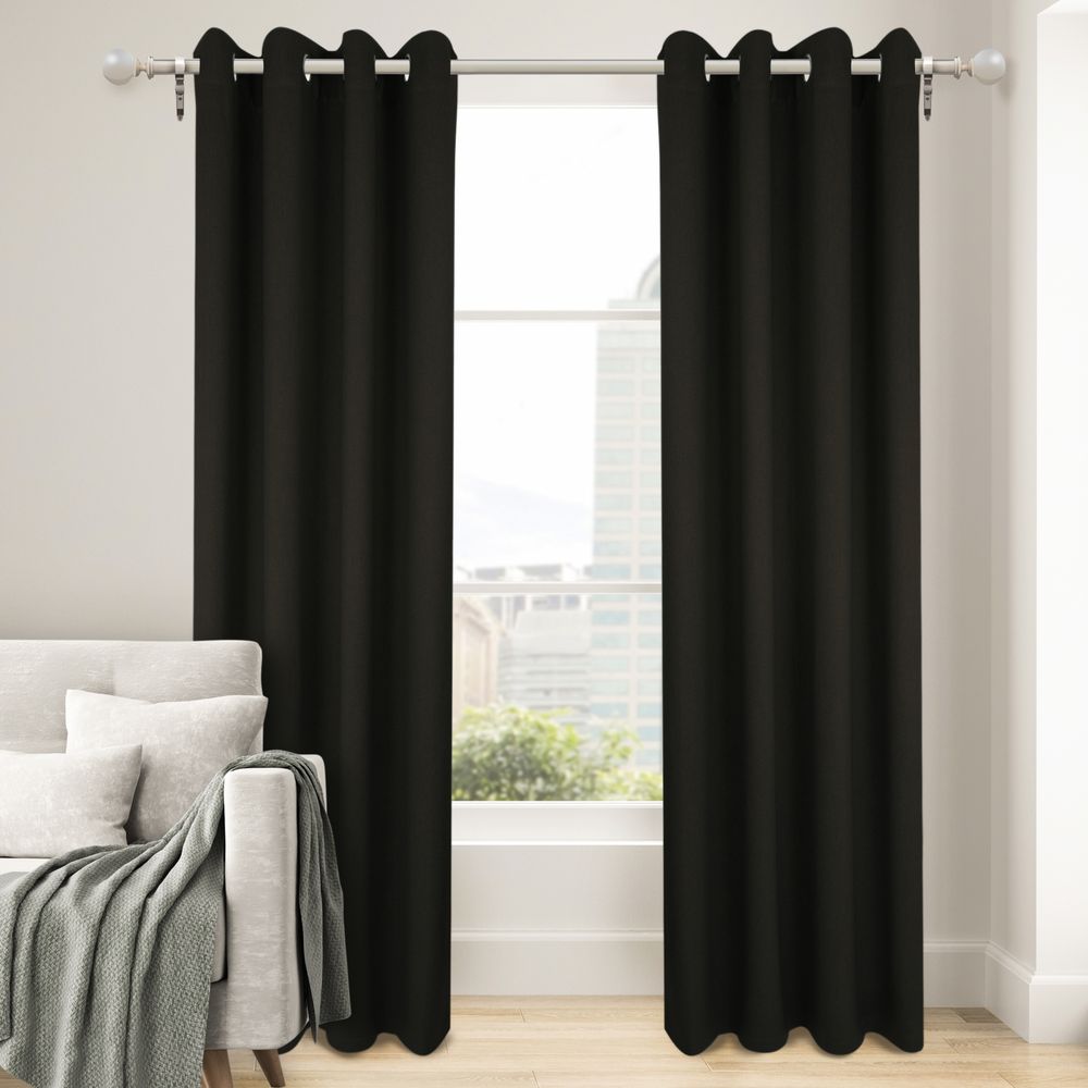 Nettex Bowen Ready-Made Curtains - Ring Top Graphite
