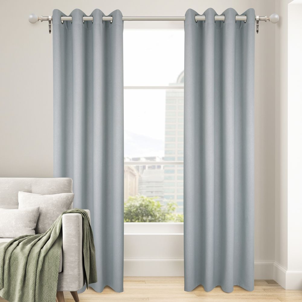 Nettex Bowen Ready-Made Curtains - Ring Top Smoke